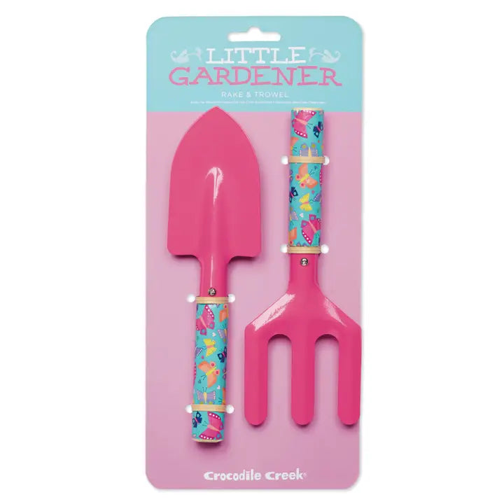 Kid's Garden Tools in Butterfly Rainbow Print by Crocodile Creek