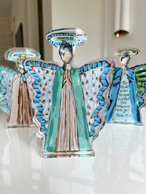 Heavenly Angel Acrylic Shelfie in Brunette by Chelsea McShane Art