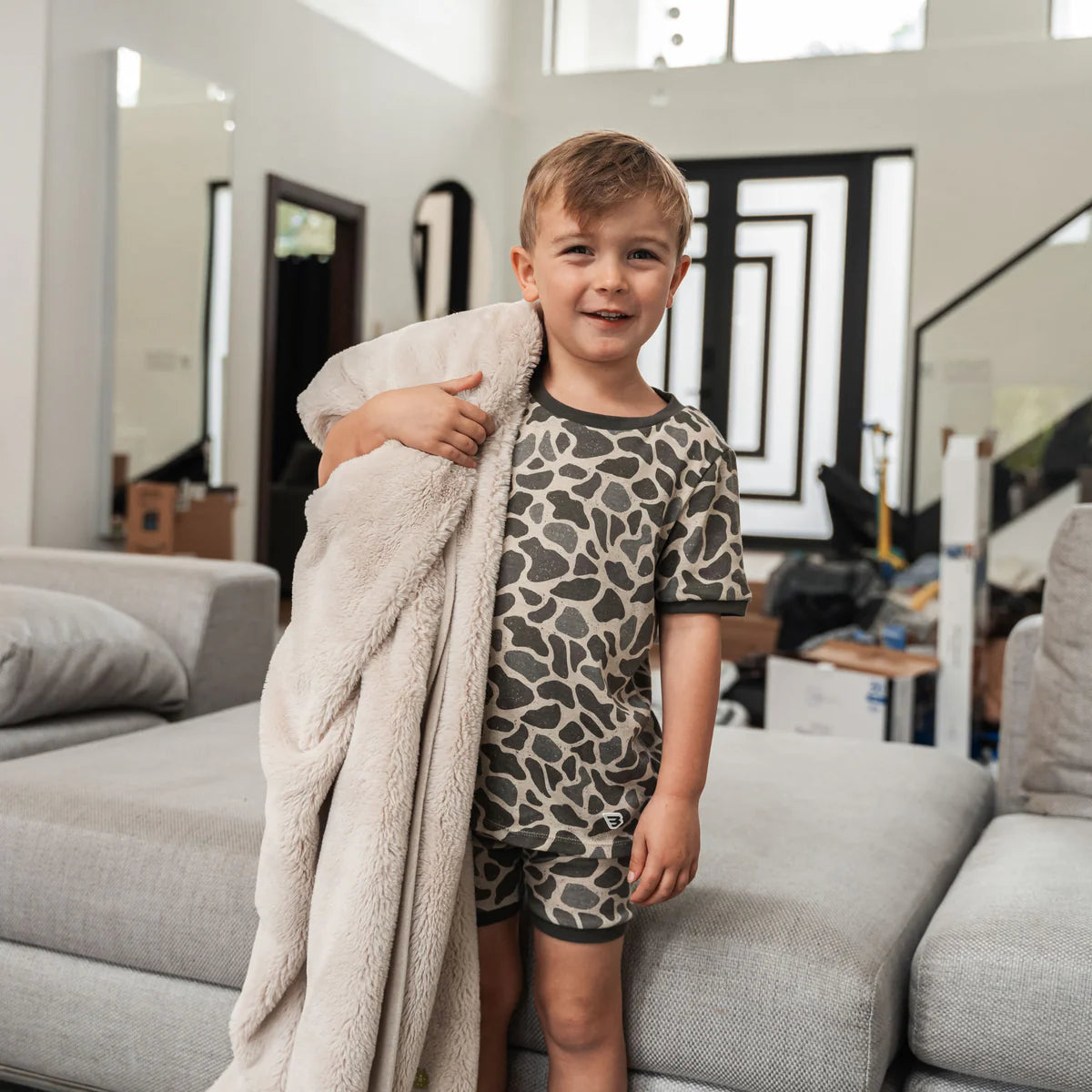Camo Youth Sleep Short Set by Burlebo