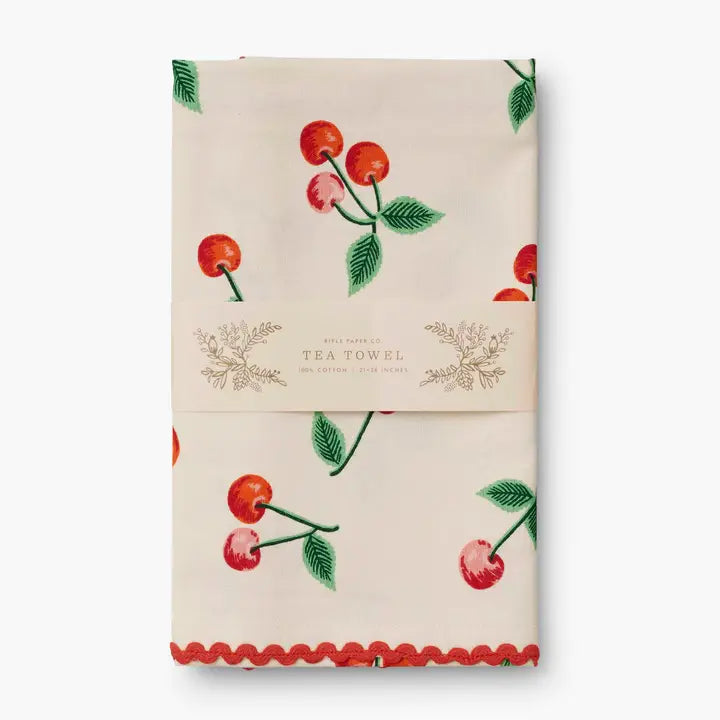 Cherries Tea Towel by Rifle Paper Co.