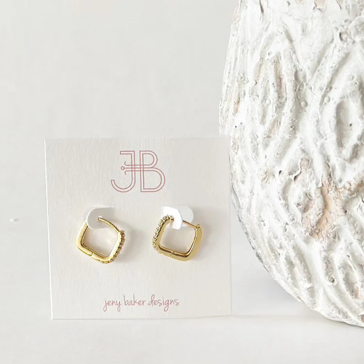 Square Huggies Earring