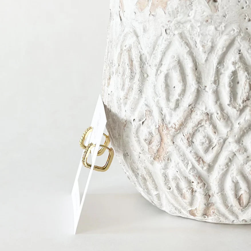 Square Huggies Earring