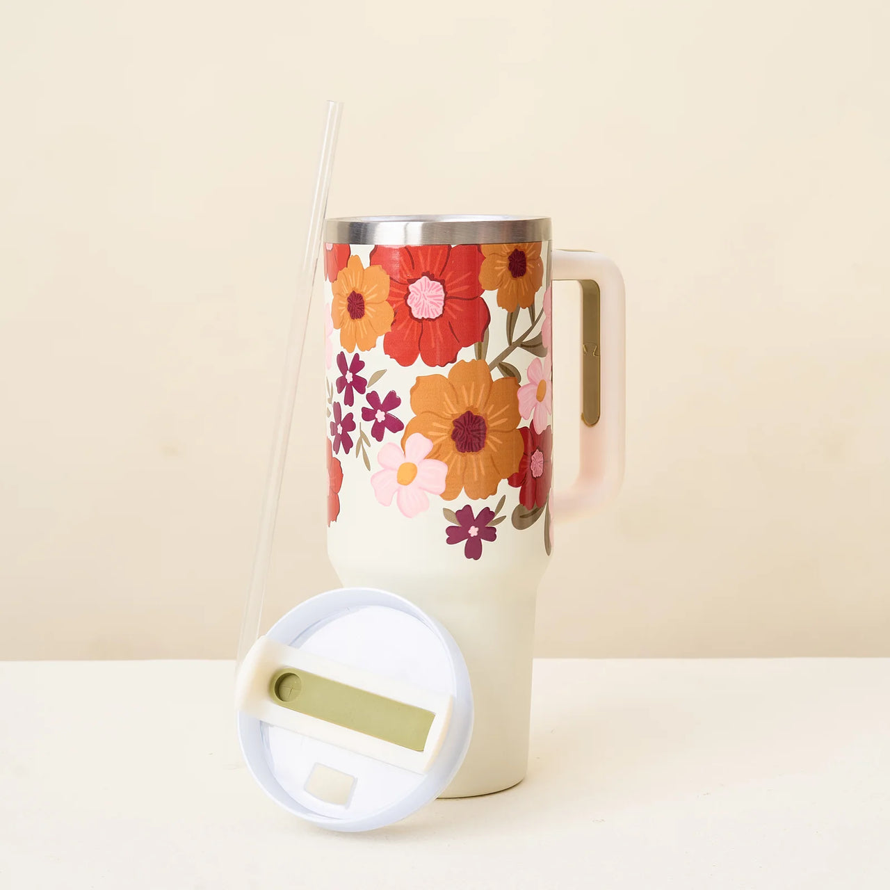 The Darling Effect Take Me Everywhere 40 oz Tumbler - Wild About You Cream