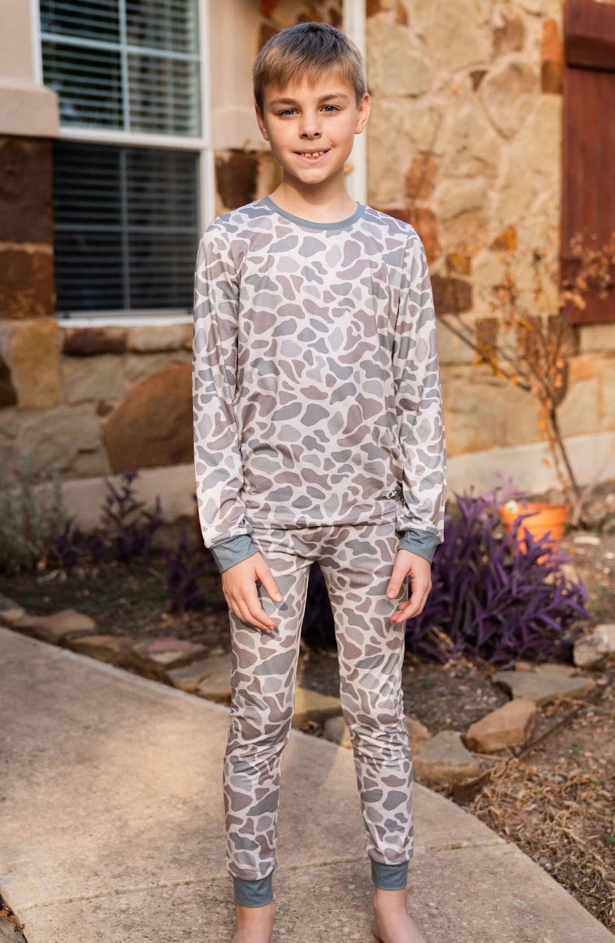 Burlebo Youth 2-Piece Sleep Set - Classic Deer Camo Print