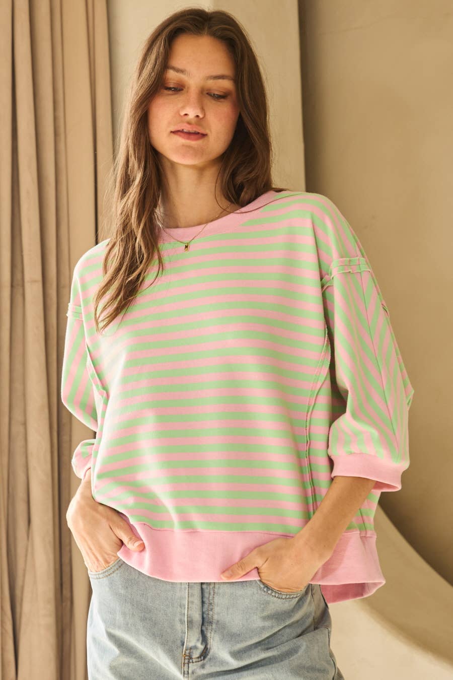 Striped Knit Top by Oddi