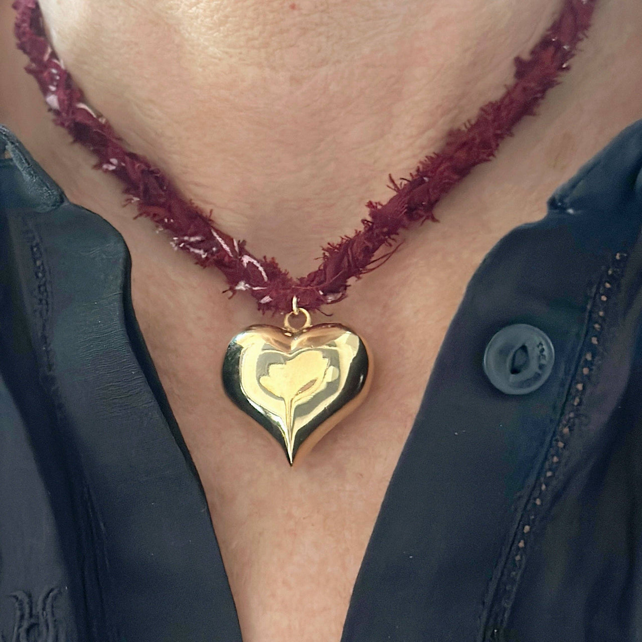 Gameday Love Bandana Necklace by Jeny Baker Designs