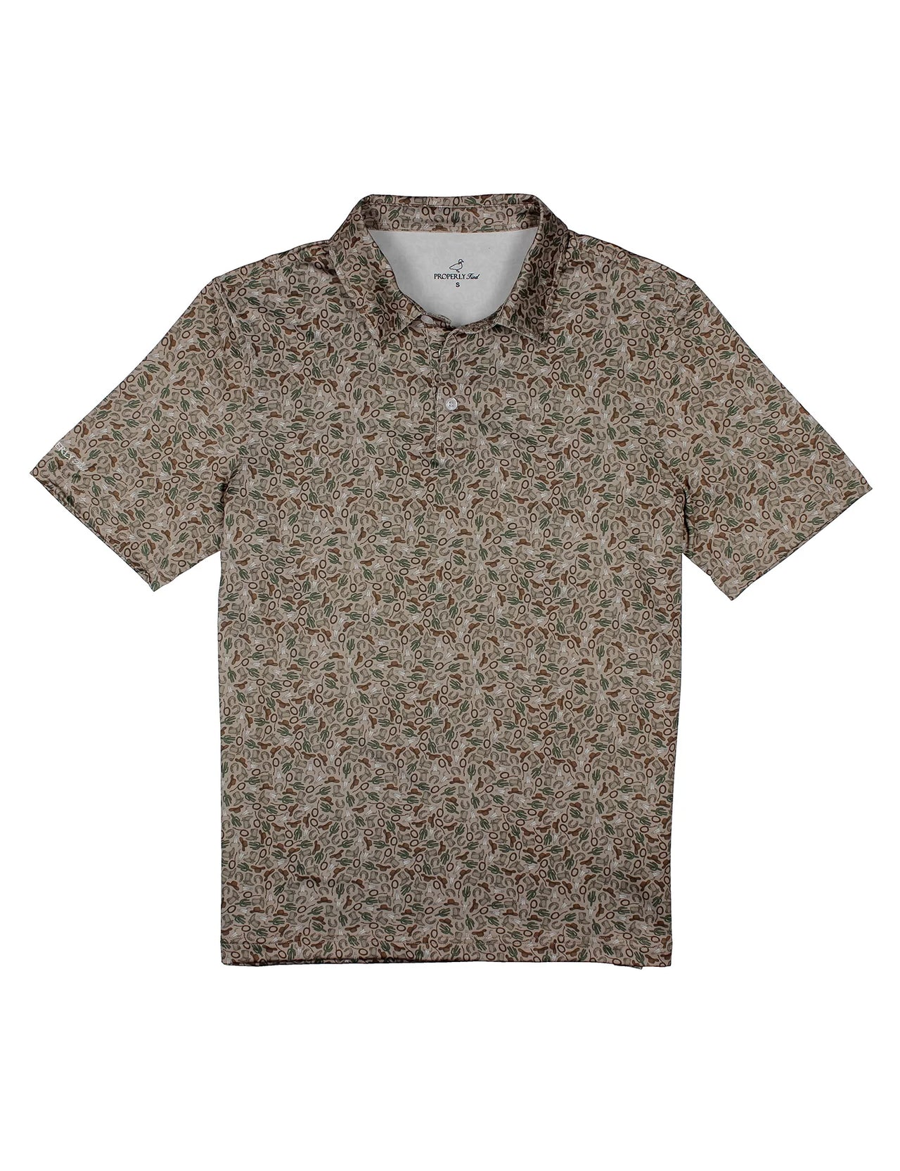 Inlet Polo in Cowboy Print by Properly Tied