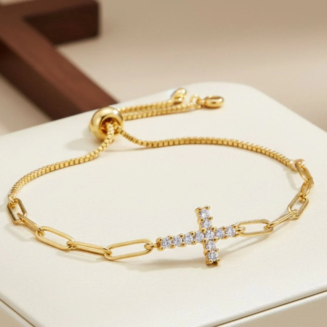 Gold Cross Bracelet