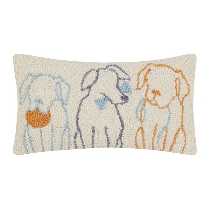 Dog Sihouettes Hook Pillow