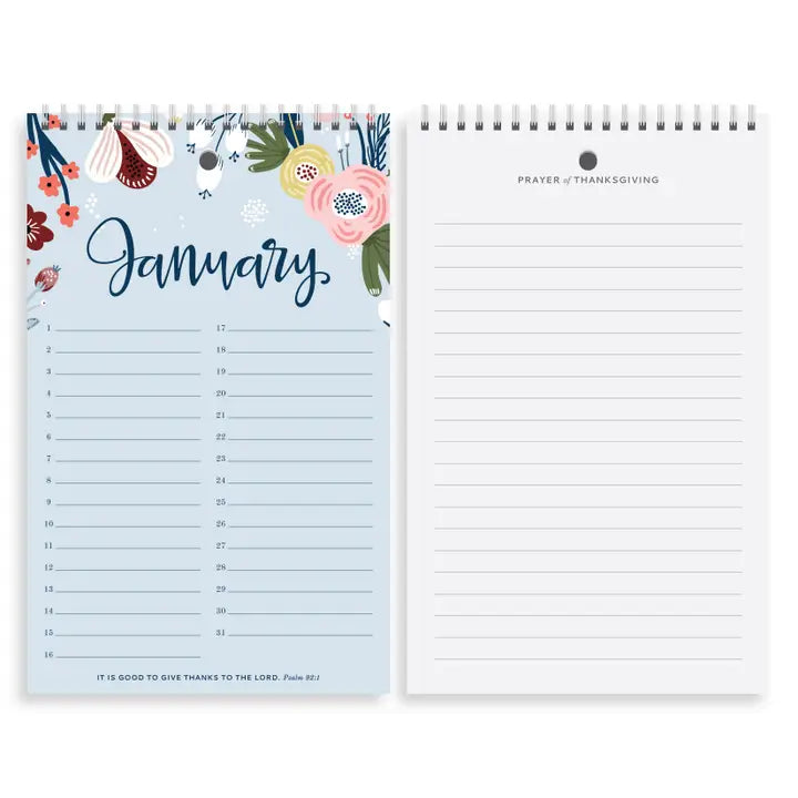 Yearly Gratitude Journal by Muscadine Press - Blush Floral