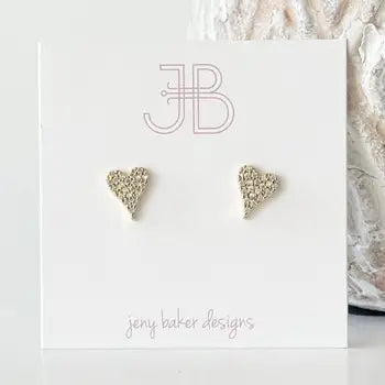 Broadway Heart Studs
