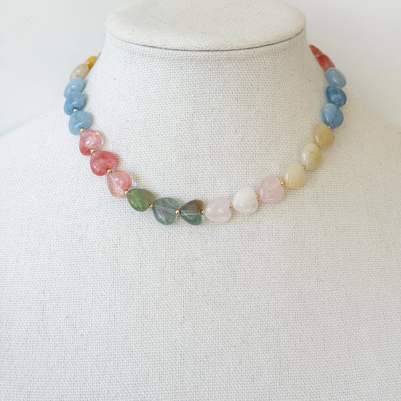 Maizy Heart Necklace - Multicolor by Jeny Baker Designs