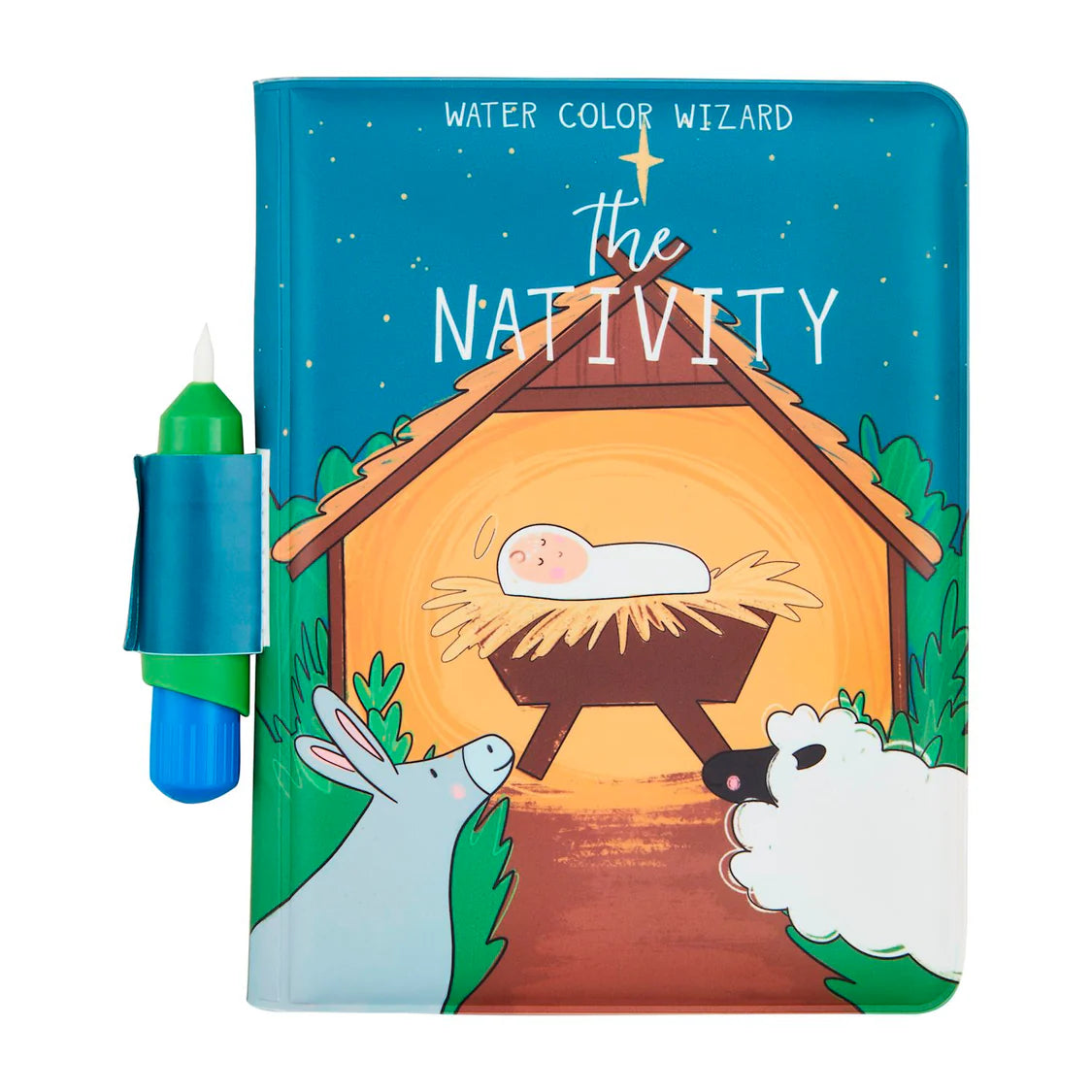 Nativity Water Color Wizard Book by Mud Pie