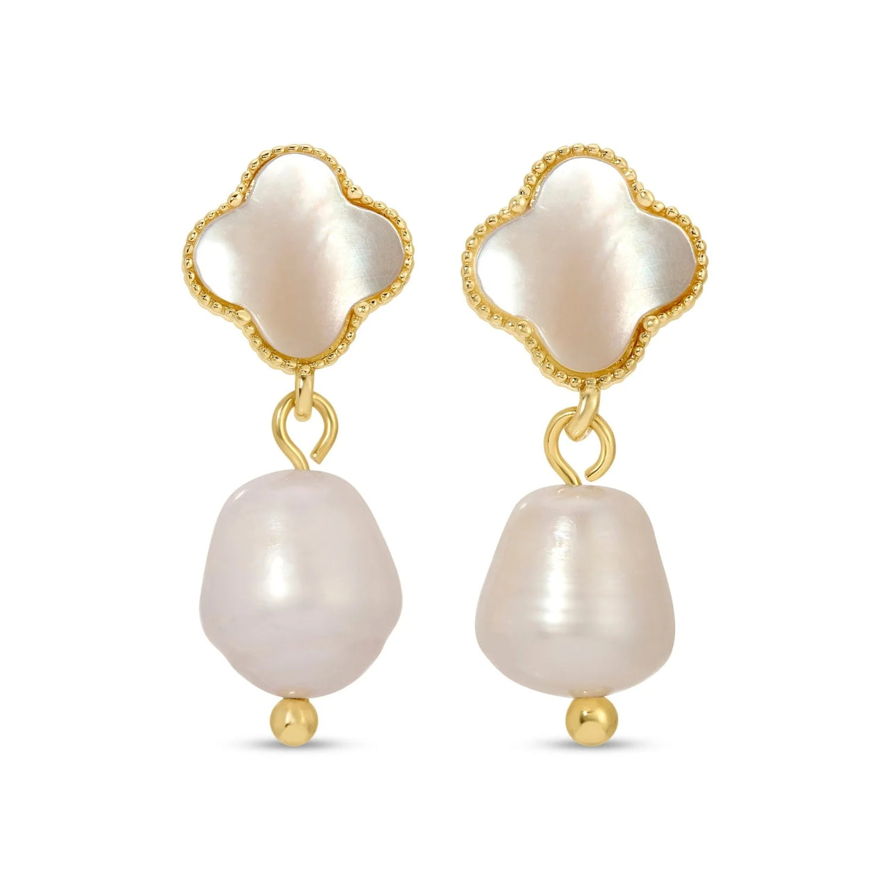 Quatrefoil Earring with Pearl