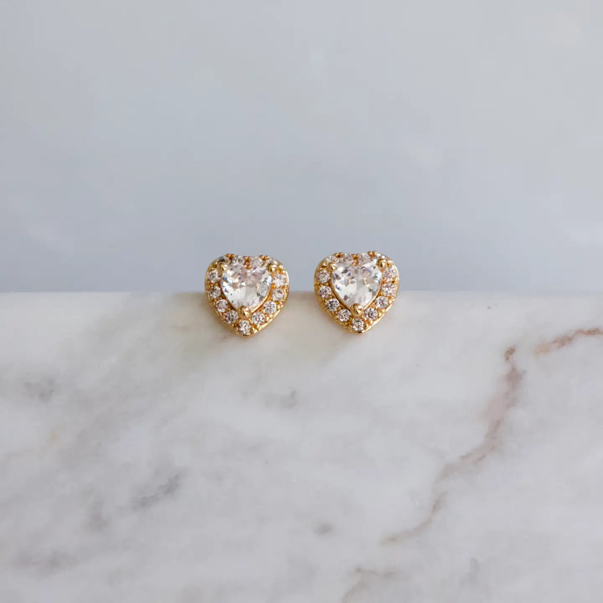 Zircon Heart Earrings by Mesa Blue
