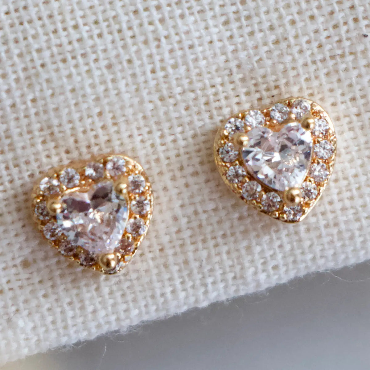 Zircon Heart Earrings by Mesa Blue