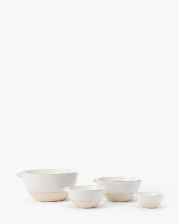 Set of 4 Creative Co-op Stoneware Batter Bowls