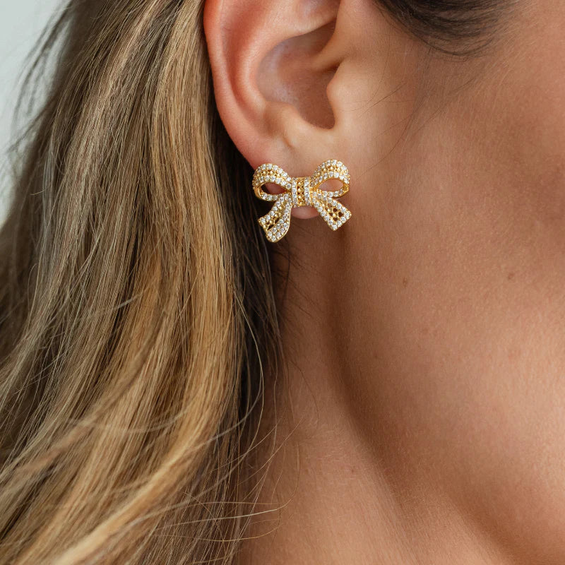 Large Bow Stud Earring