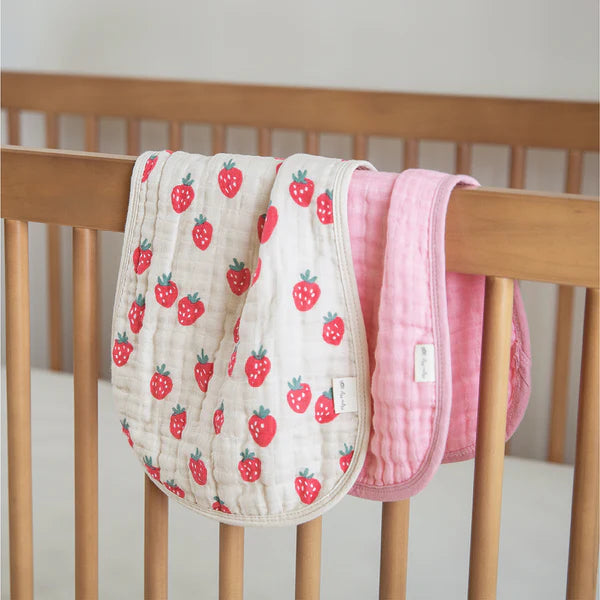 Itzy Burp Cloths - Strawberries + Cream