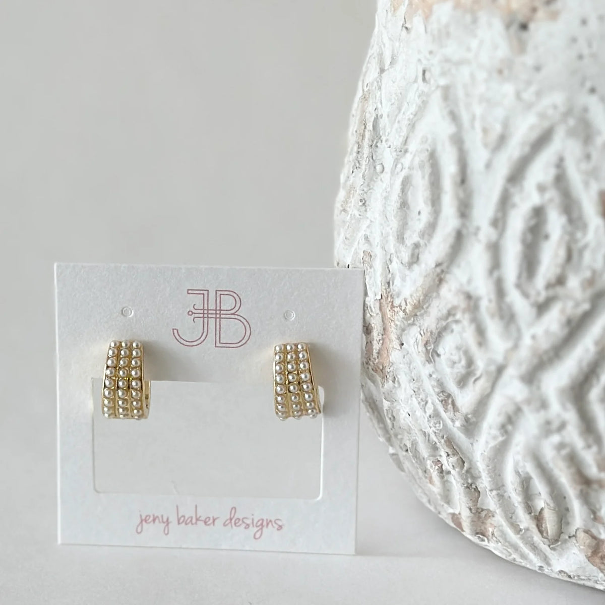 Maggie Pearl Earrings by Jeny Baker