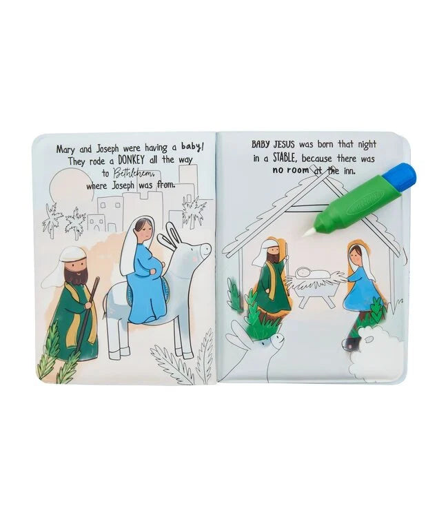 Nativity Water Color Wizard Book by Mud Pie