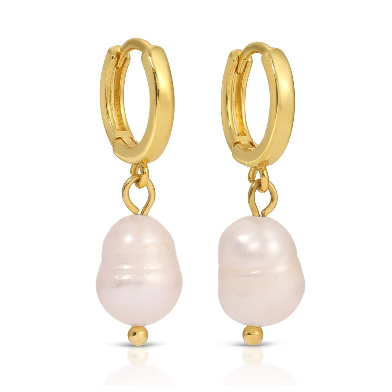 Small Pearl Huggies Earring