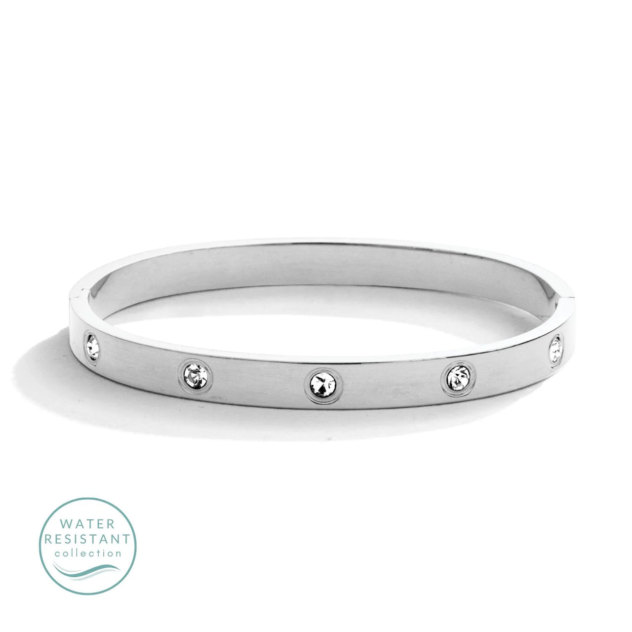 Cubic Zirconia Hinged Bracelet