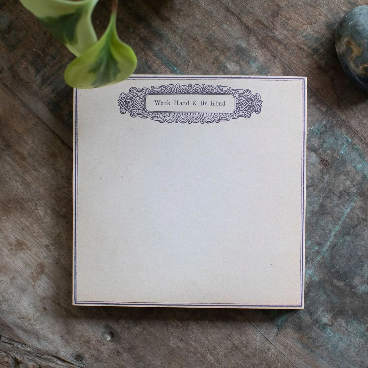 Work Hard and Be Kind Square Notepad by Sugarboo & Co