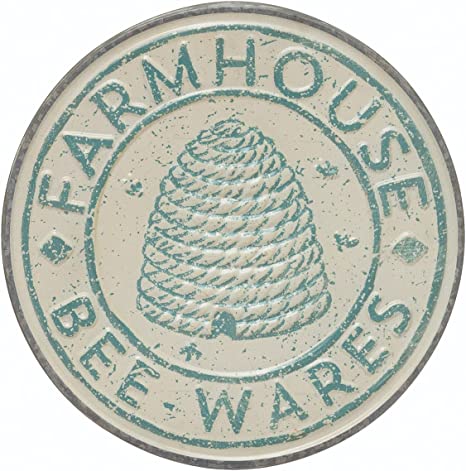 Metal "Farmhouse Bee-Wares" Sign