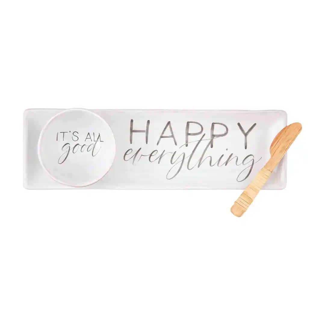 Mud Pie Happy Everything Tray and Dip Set